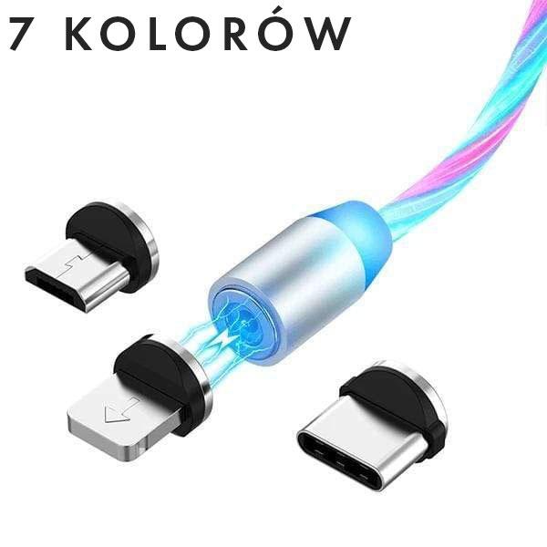 Magnetyczny kabel do ładowania z podświetleniem